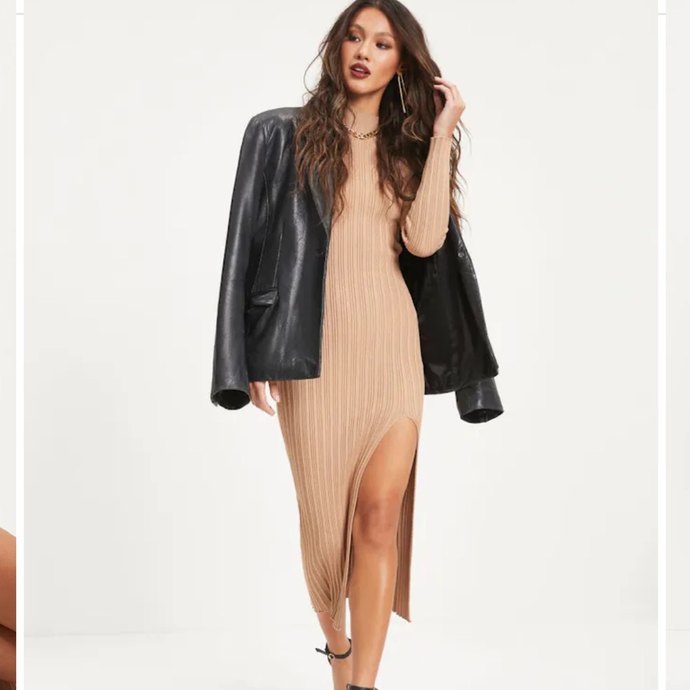 Thankful Soul Ribbed Dress, NWT